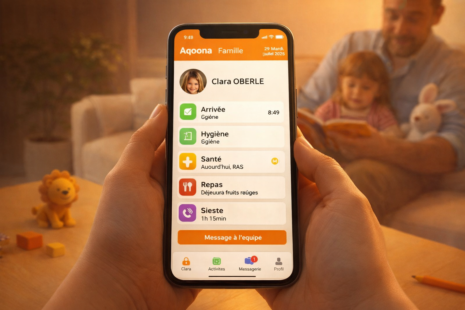 Application mobile familles